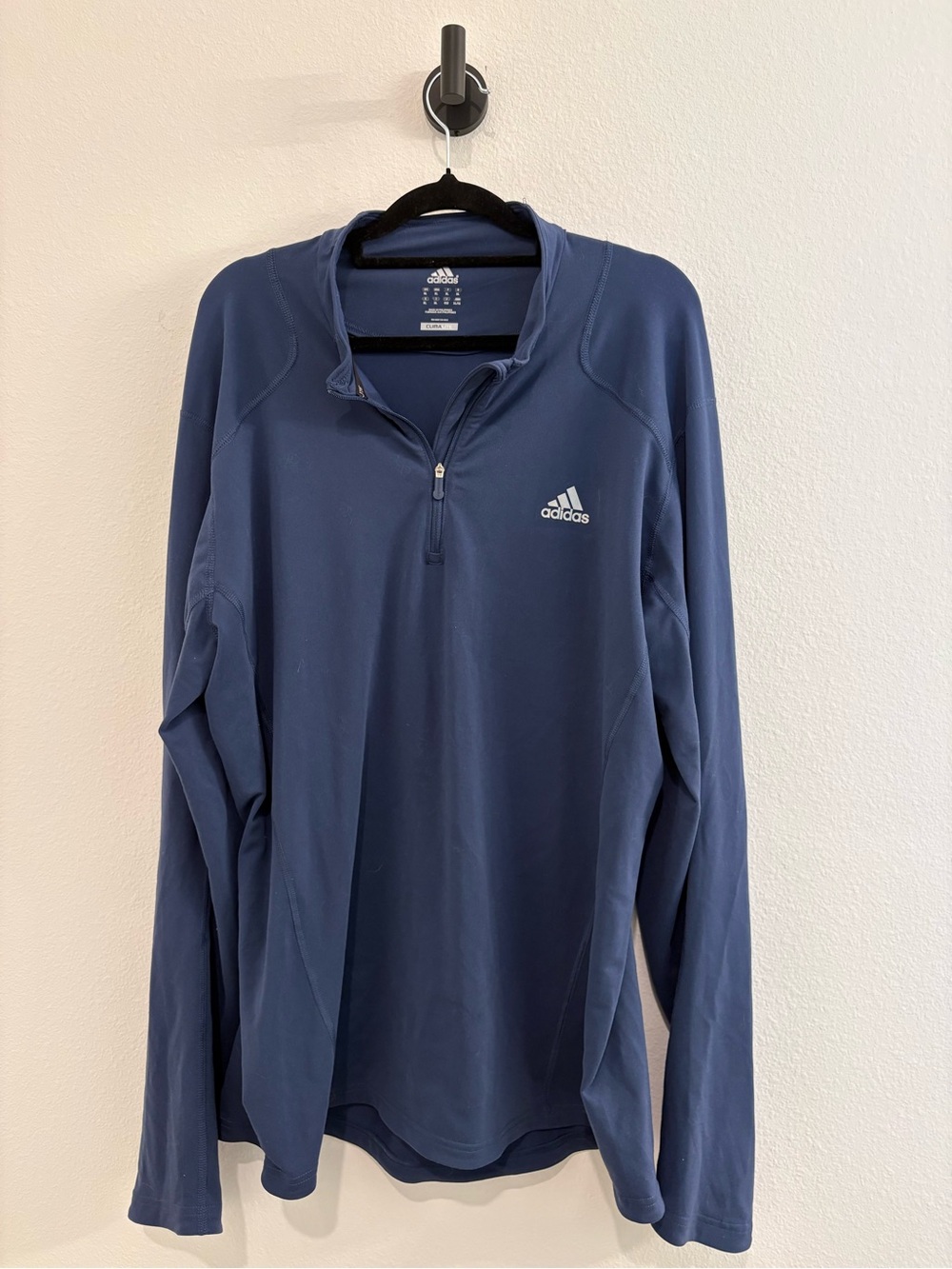 adidas Men's Navy Quarter-Zip Pullover